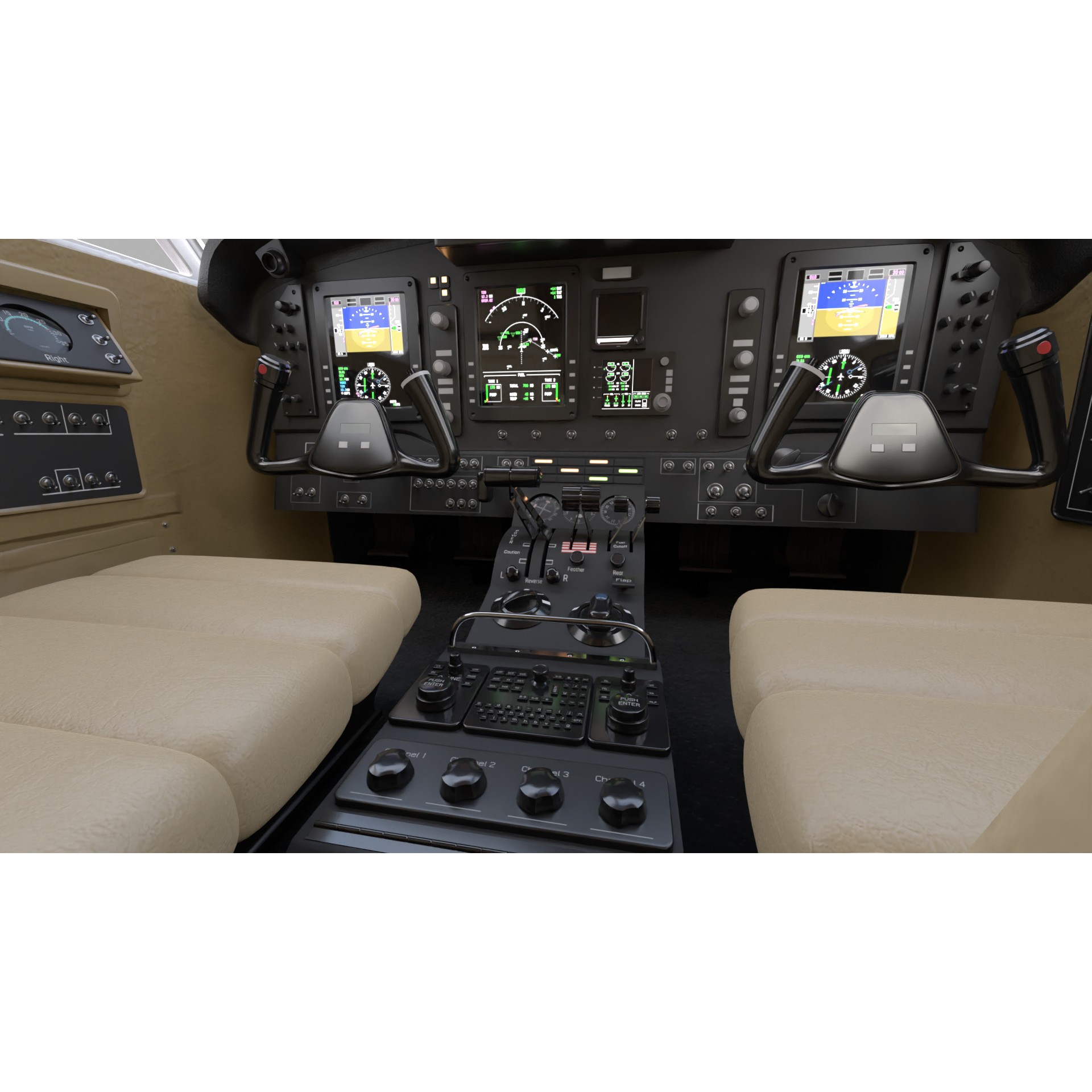 Beechcraft King Air 200 - Game-Ready 3D Model - View 16