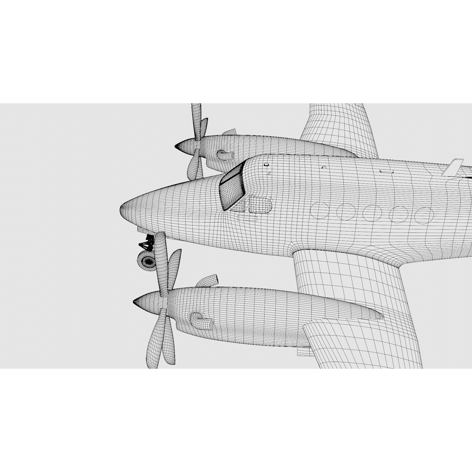 Beechcraft King Air 200 - Game-Ready 3D Model - View 26