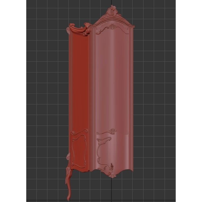 Vittorio Grifoni Vintage Cabinet 3D Model – Antique Wood Furniture, Vray