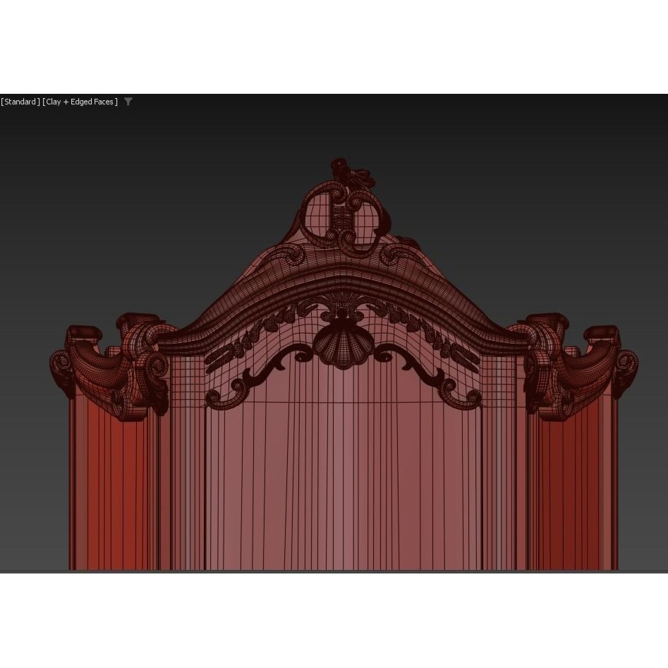 Vittorio Grifoni Vintage Cabinet 3D Model – Antique Wood Furniture, Vray - View 10