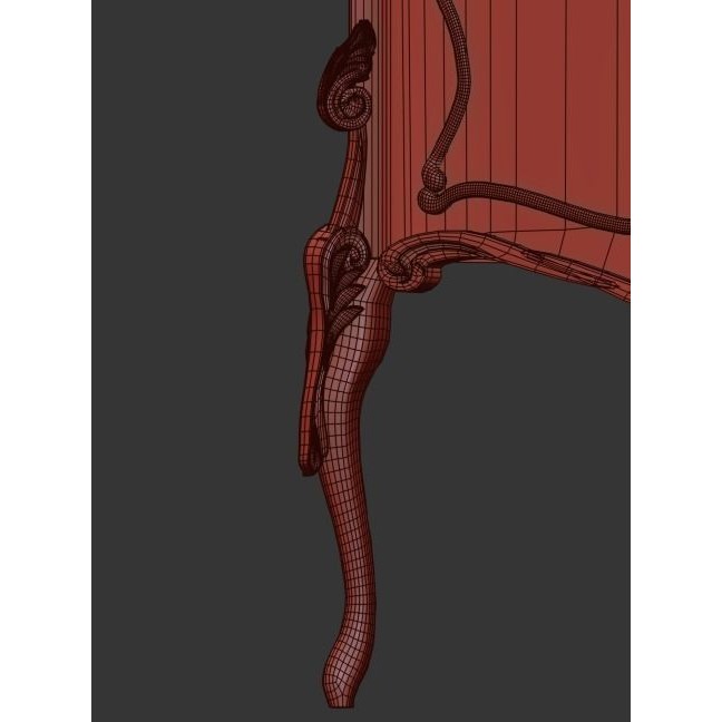 Vittorio Grifoni Vintage Cabinet 3D Model – Antique Wood Furniture, Vray - View 14