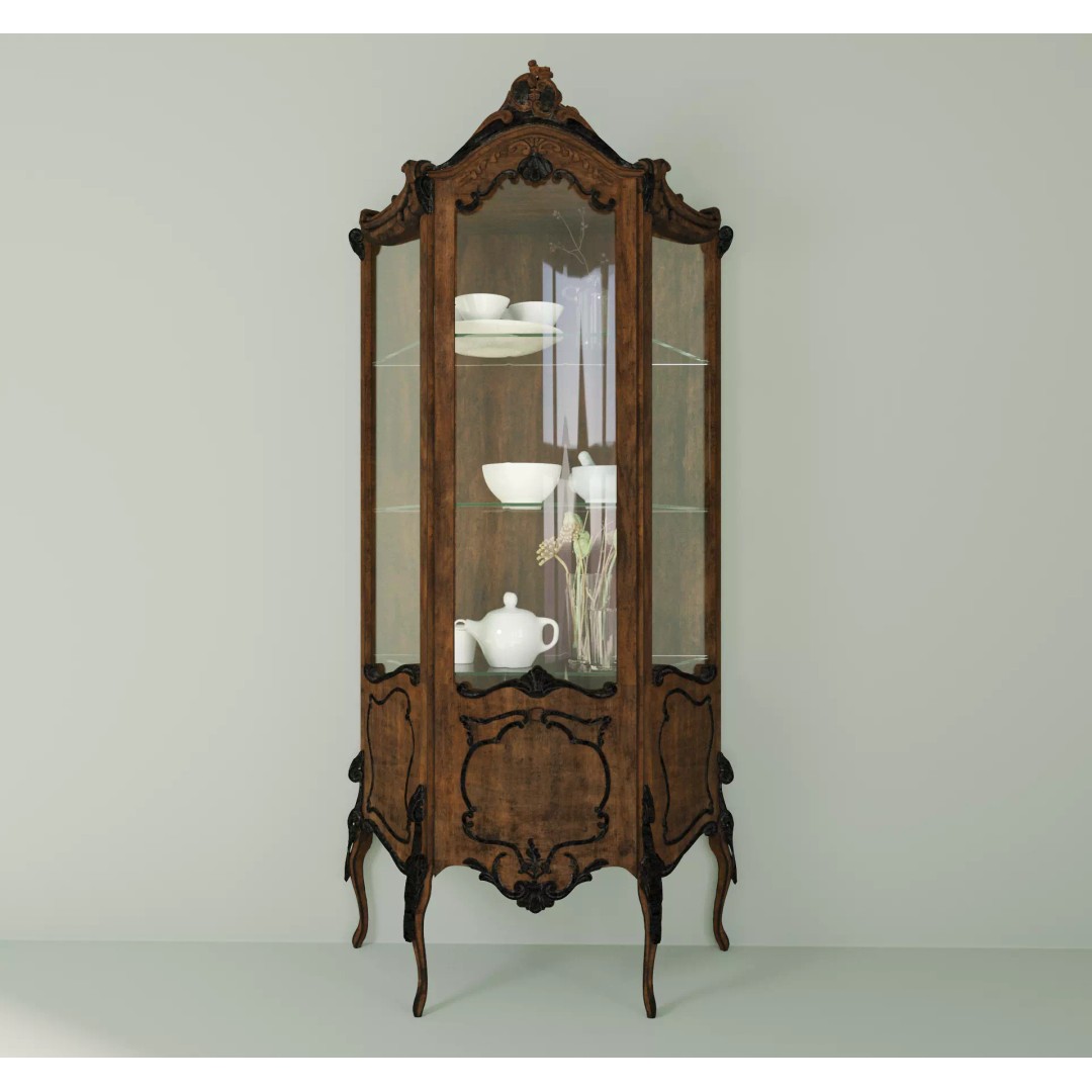 Vittorio Grifoni Vintage Cabinet 3D Model – Antique Wood Furniture, Vray - View 2