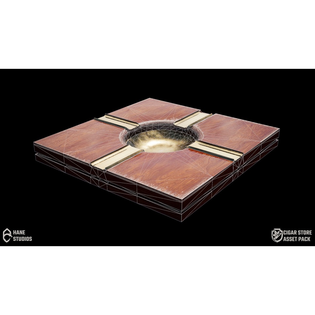 Vintage Ashtray 3D Model – Low Poly Game-Ready Asset, FBX - View 11