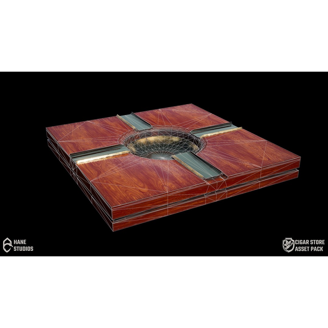 Vintage Ashtray 3D Model – Low Poly Game-Ready Asset, FBX - View 12