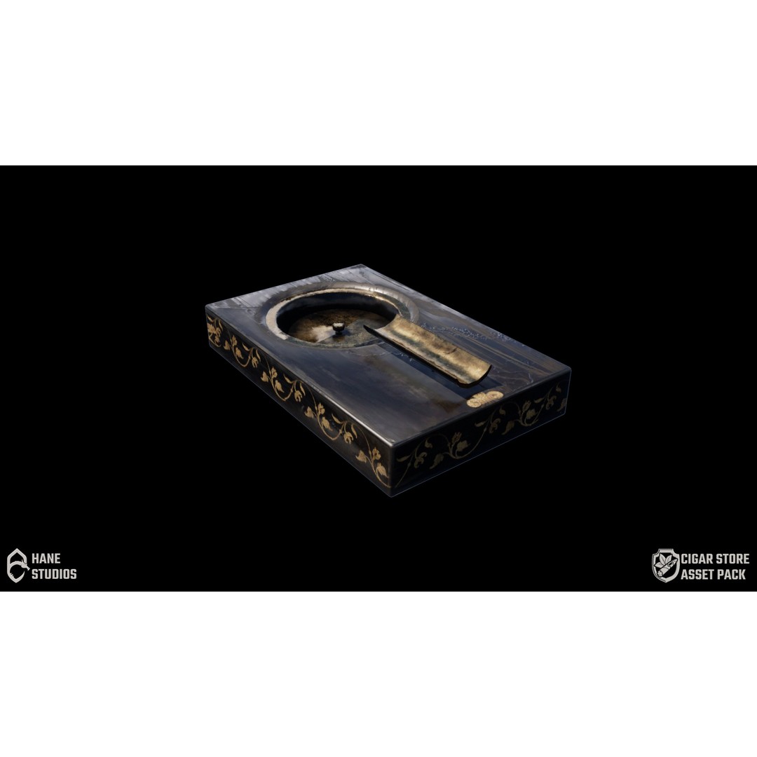 Vintage Ashtray 3D Model – Low Poly Game-Ready Asset, FBX - View 14