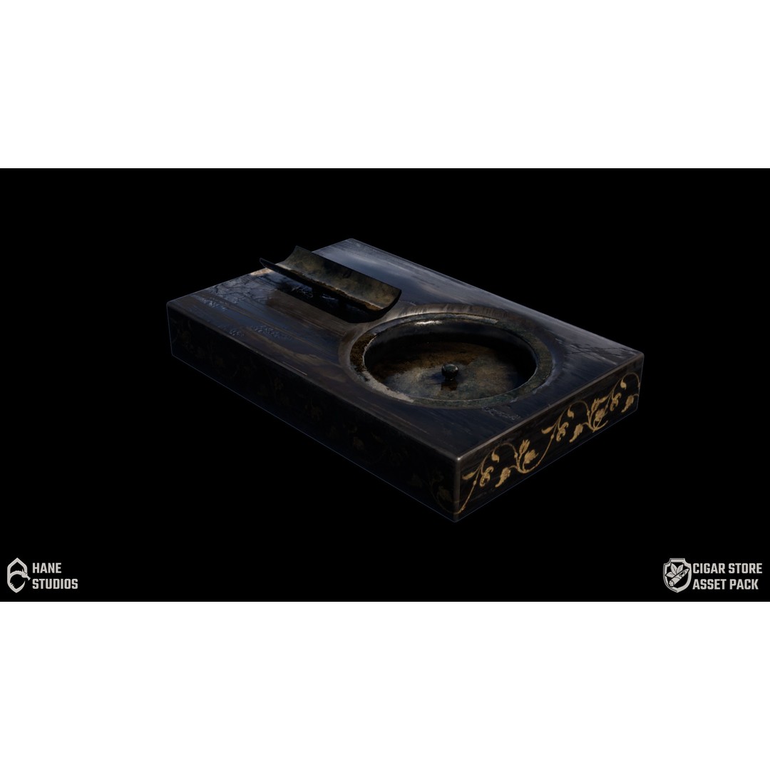 Vintage Ashtray 3D Model – Low Poly Game-Ready Asset, FBX - View 15