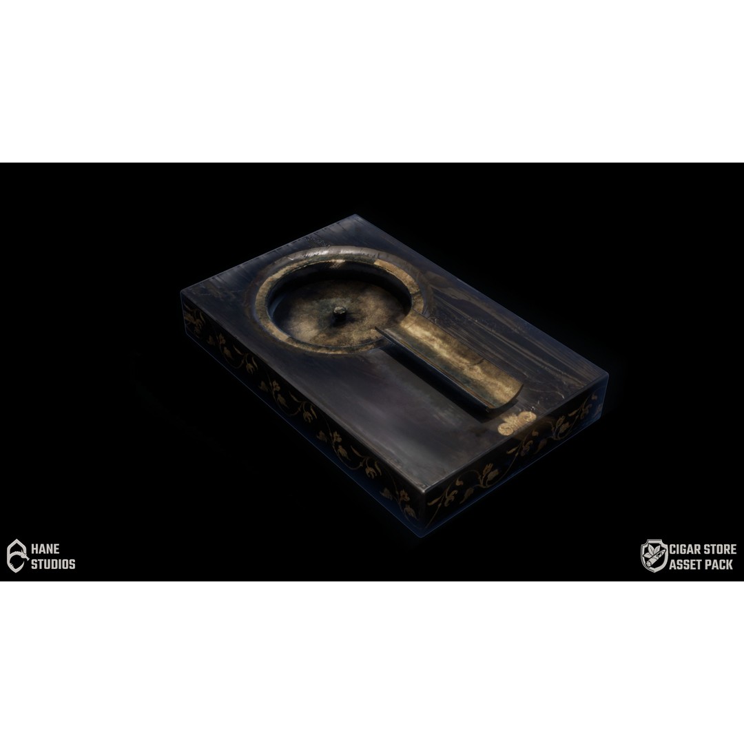 Vintage Ashtray 3D Model – Low Poly Game-Ready Asset, FBX - View 16