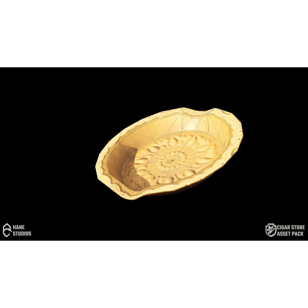 Vintage Ashtray 3D Model – Low Poly Game-Ready Asset, FBX - View 21