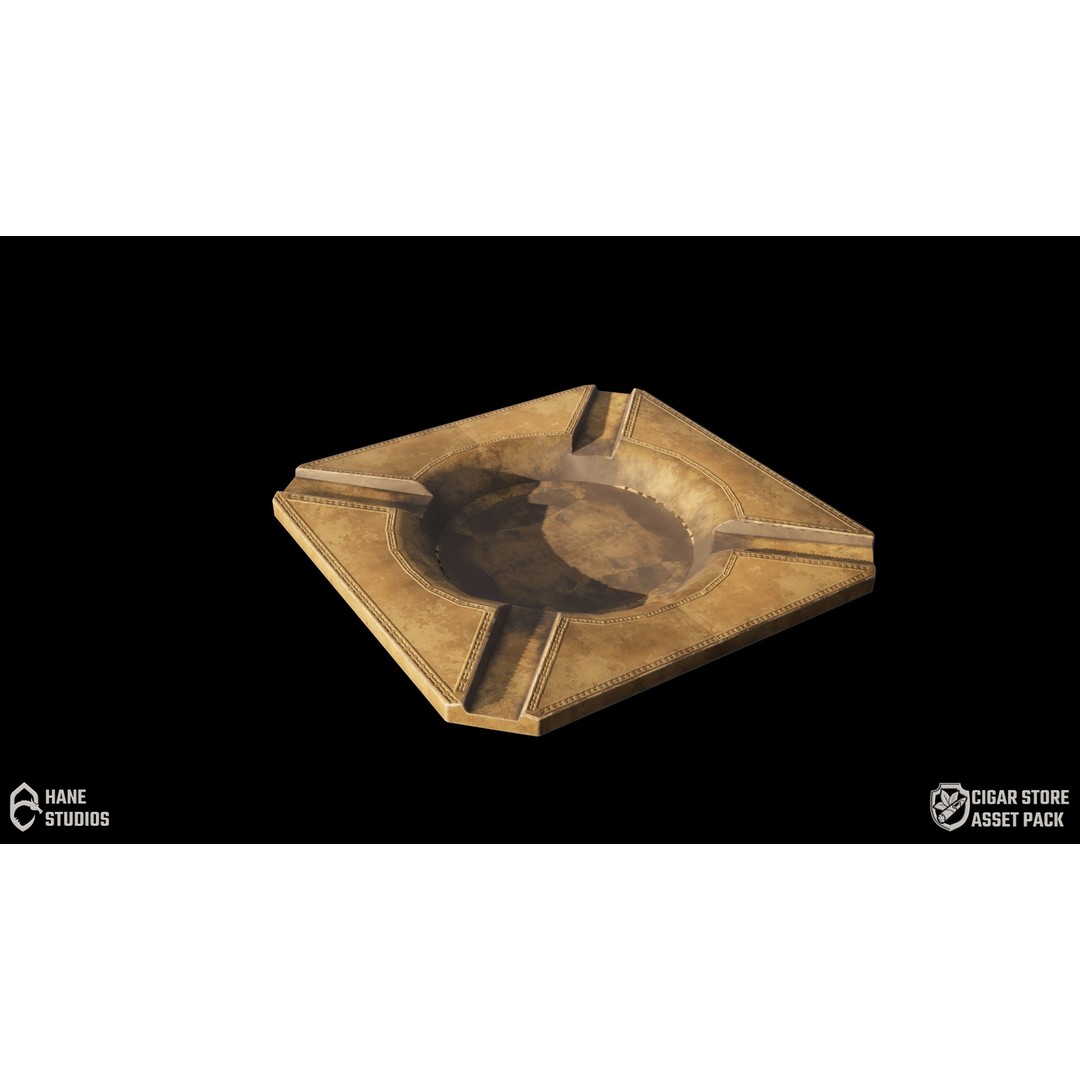 Vintage Ashtray 3D Model – Low Poly Game-Ready Asset, FBX - View 25