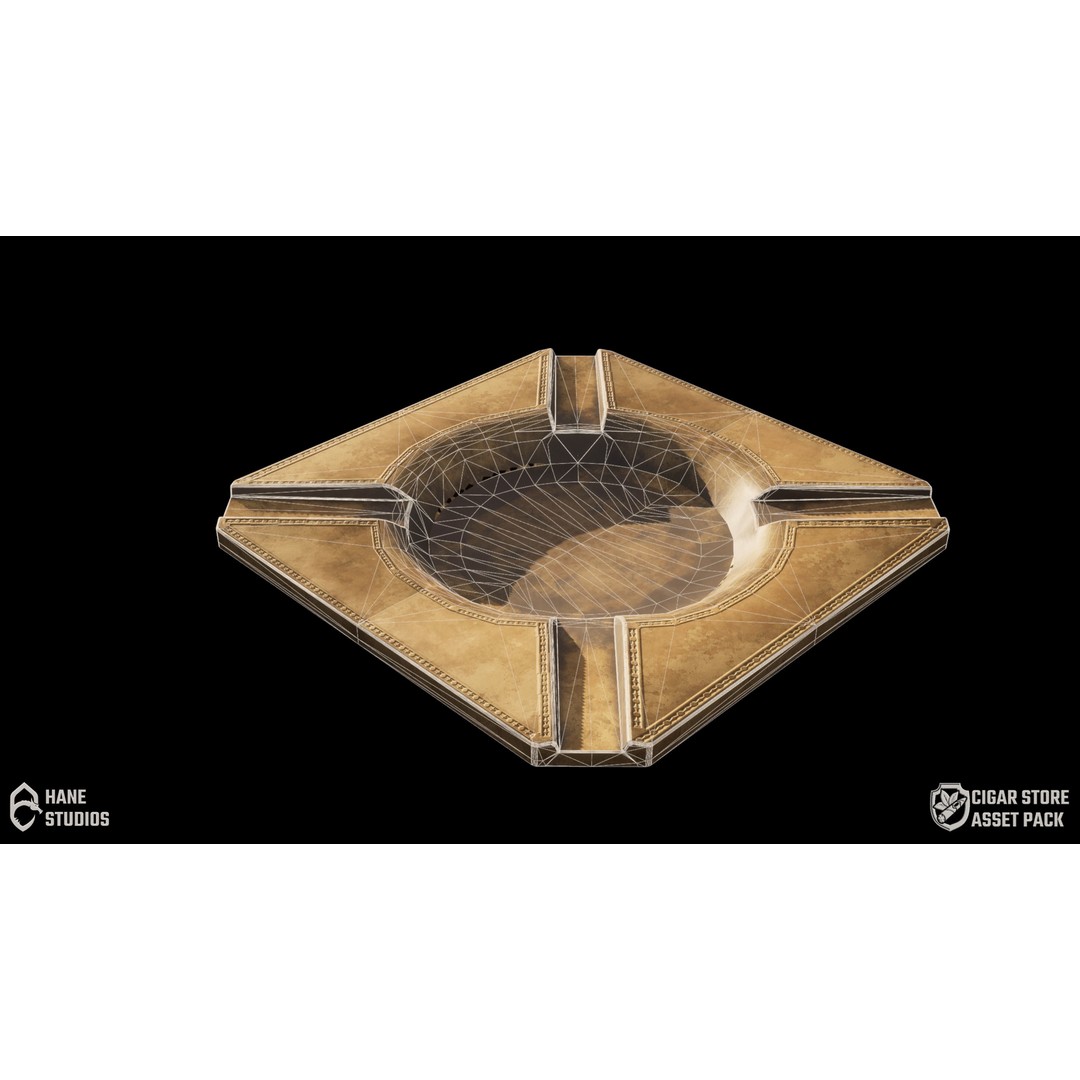 Vintage Ashtray 3D Model – Low Poly Game-Ready Asset, FBX - View 26