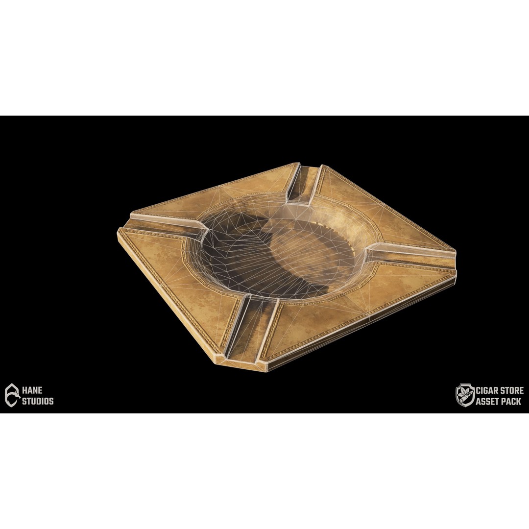 Vintage Ashtray 3D Model – Low Poly Game-Ready Asset, FBX - View 27