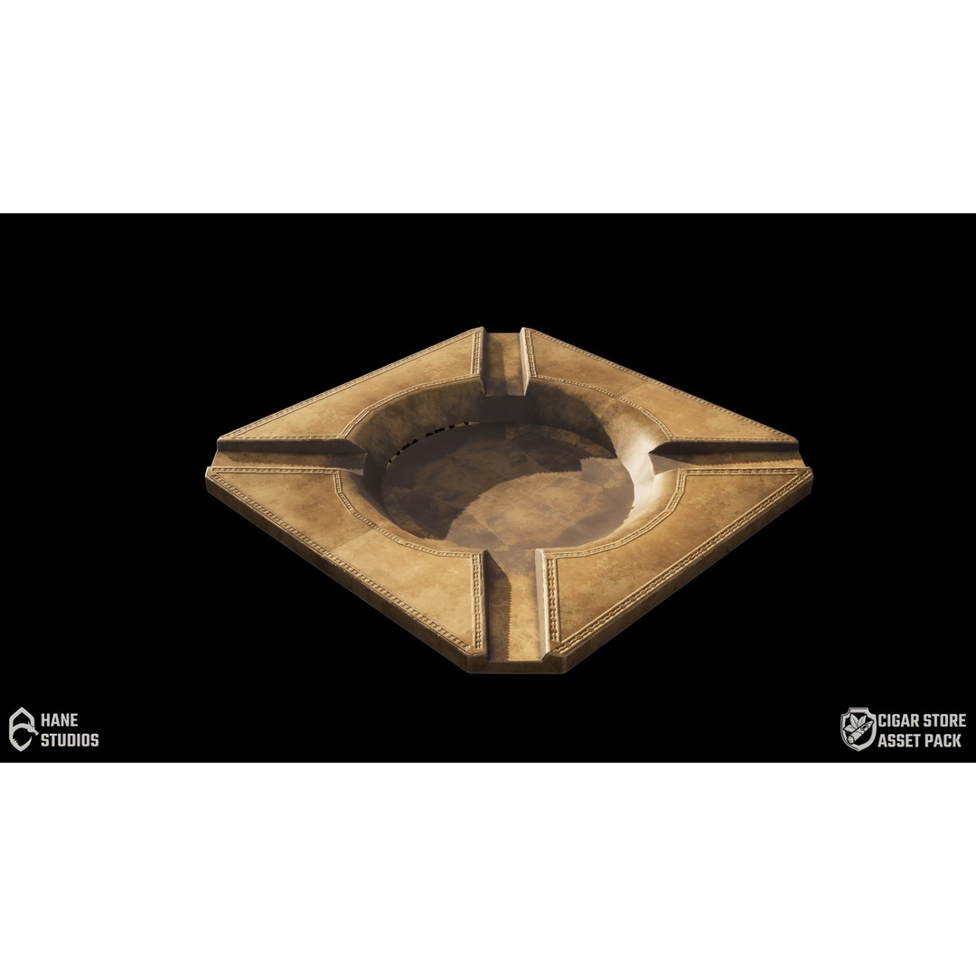 Vintage Ashtray 3D Model – Low Poly Game-Ready Asset, FBX - View 28