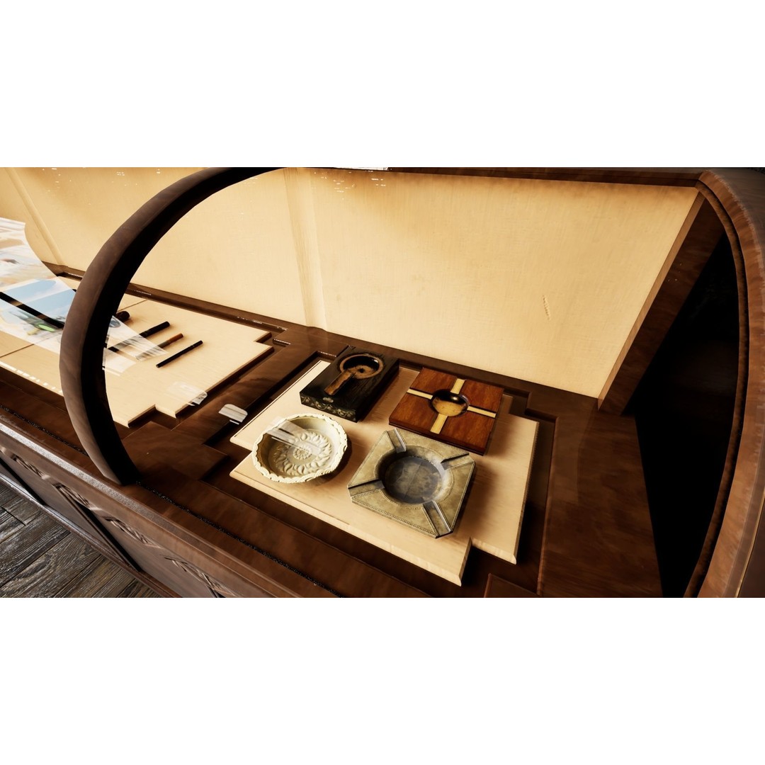 Vintage Ashtray 3D Model – Low Poly Game-Ready Asset, FBX - View 30