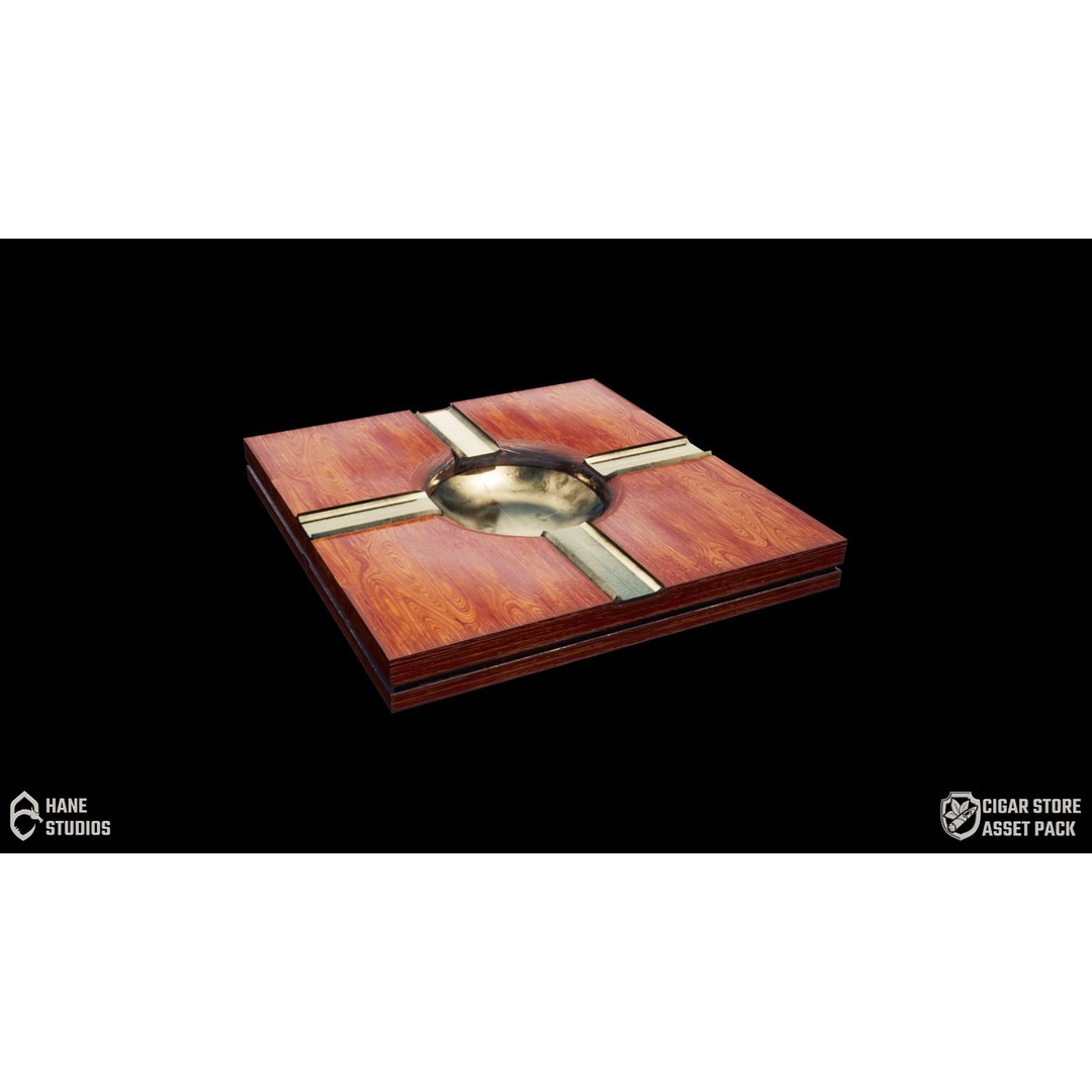 Vintage Ashtray 3D Model – Low Poly Game-Ready Asset, FBX - View 7