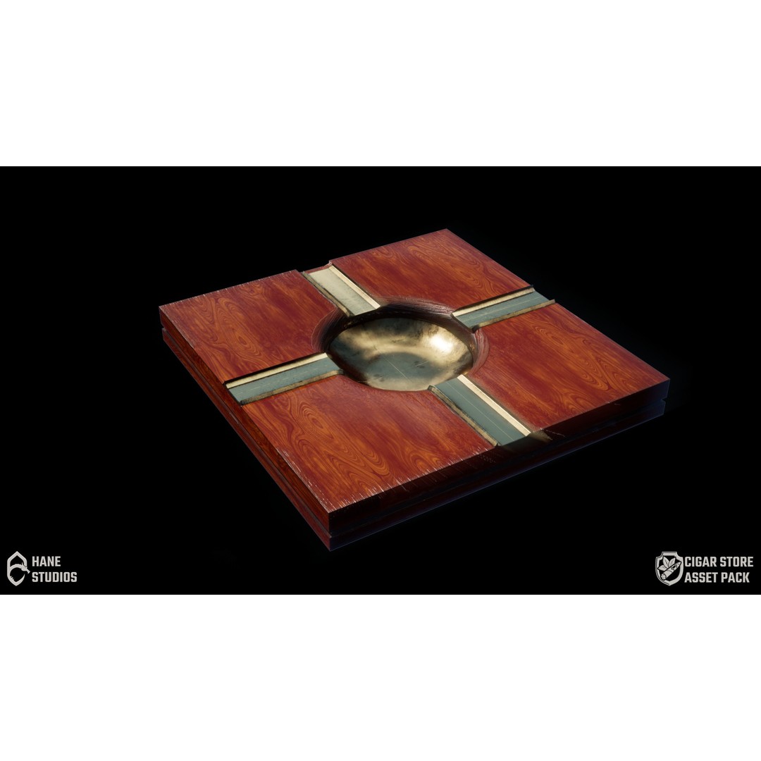 Vintage Ashtray 3D Model – Low Poly Game-Ready Asset, FBX - View 8