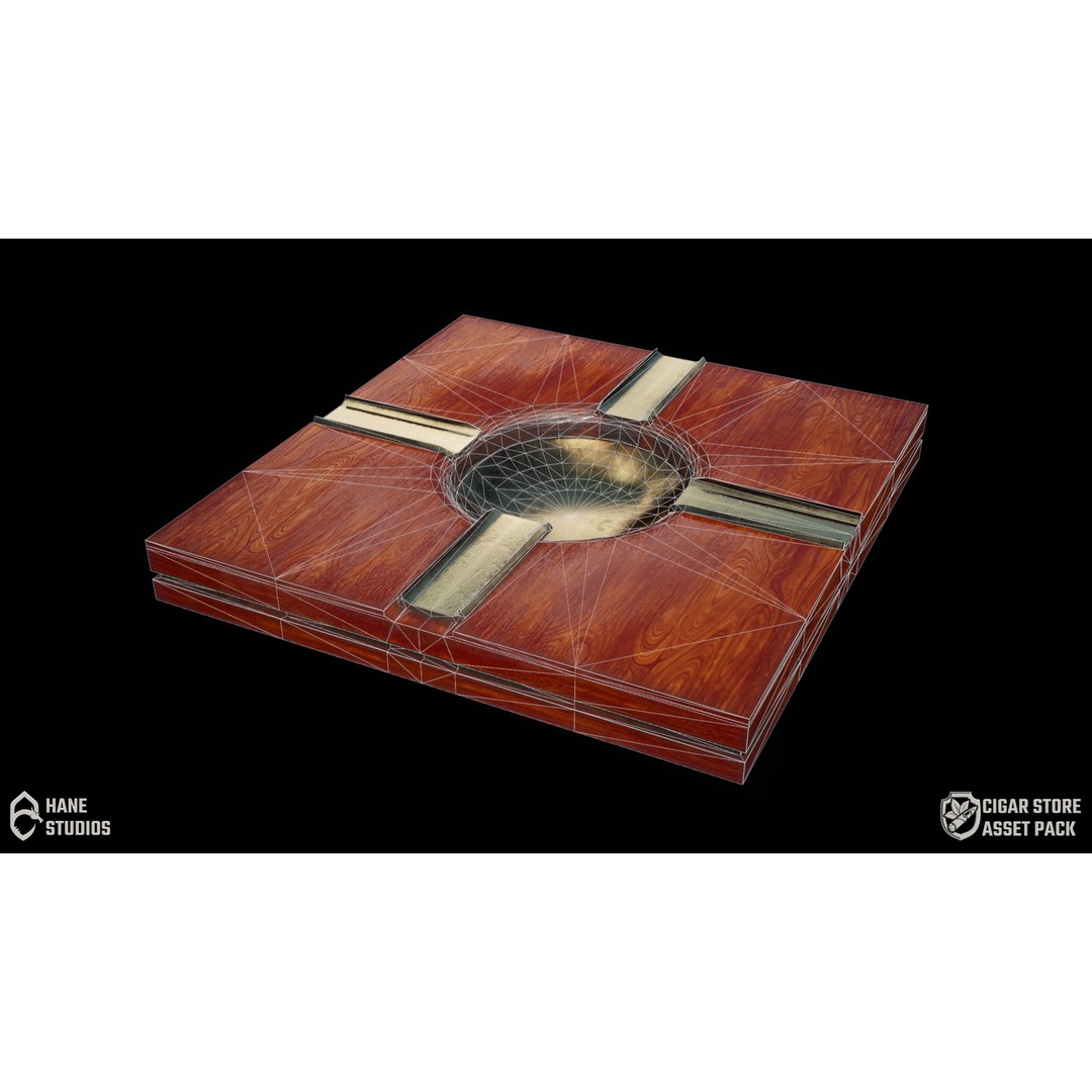 Vintage Ashtray 3D Model – Low Poly Game-Ready Asset, FBX - View 9