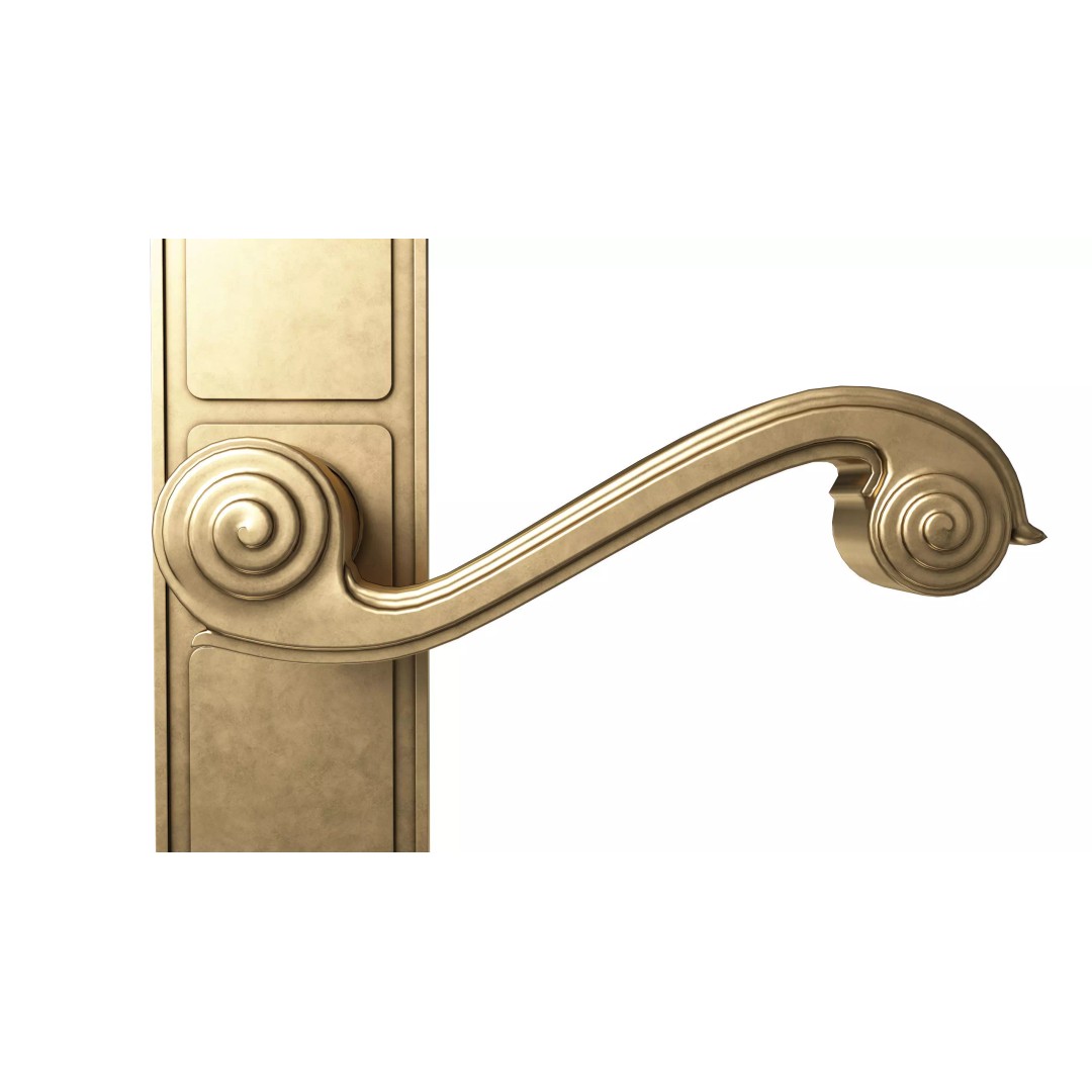 Classic Door Handle 3D Model – High Poly PBR Asset, FBX & OBJ - View 2
