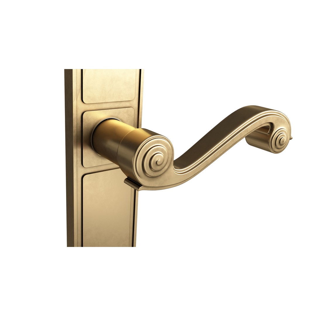 Classic Door Handle 3D Model – High Poly PBR Asset, FBX & OBJ - View 6