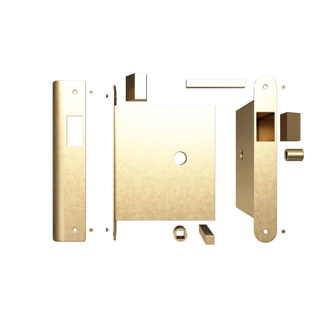 Classic Door Handle 3D Model – High Poly PBR Asset, FBX & OBJ - View 9