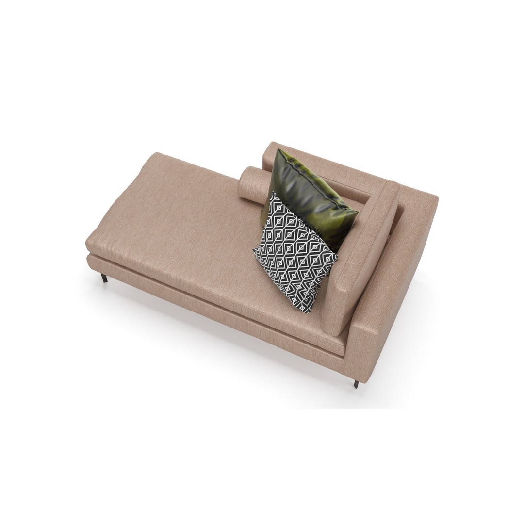 Belgraves Chaise Longue 3D Model – Elegant Sofa, PBR Textures, FBX - View 10