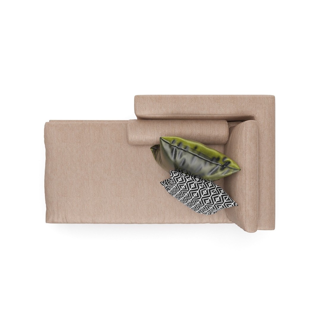Belgraves Chaise Longue 3D Model – Elegant Sofa, PBR Textures, FBX - View 13