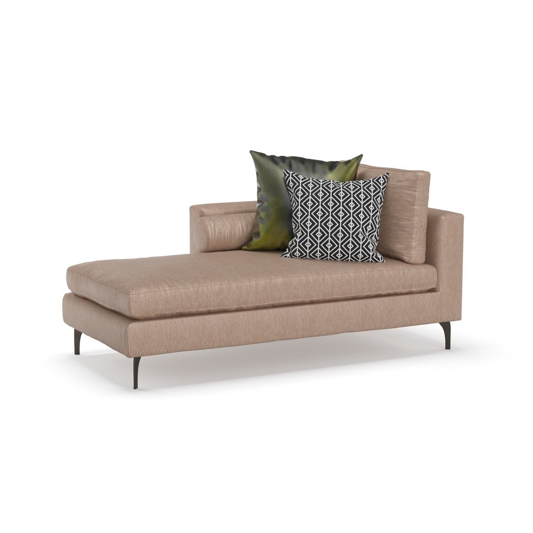 Belgraves Chaise Longue 3D Model – Elegant Sofa, PBR Textures, FBX - View 3