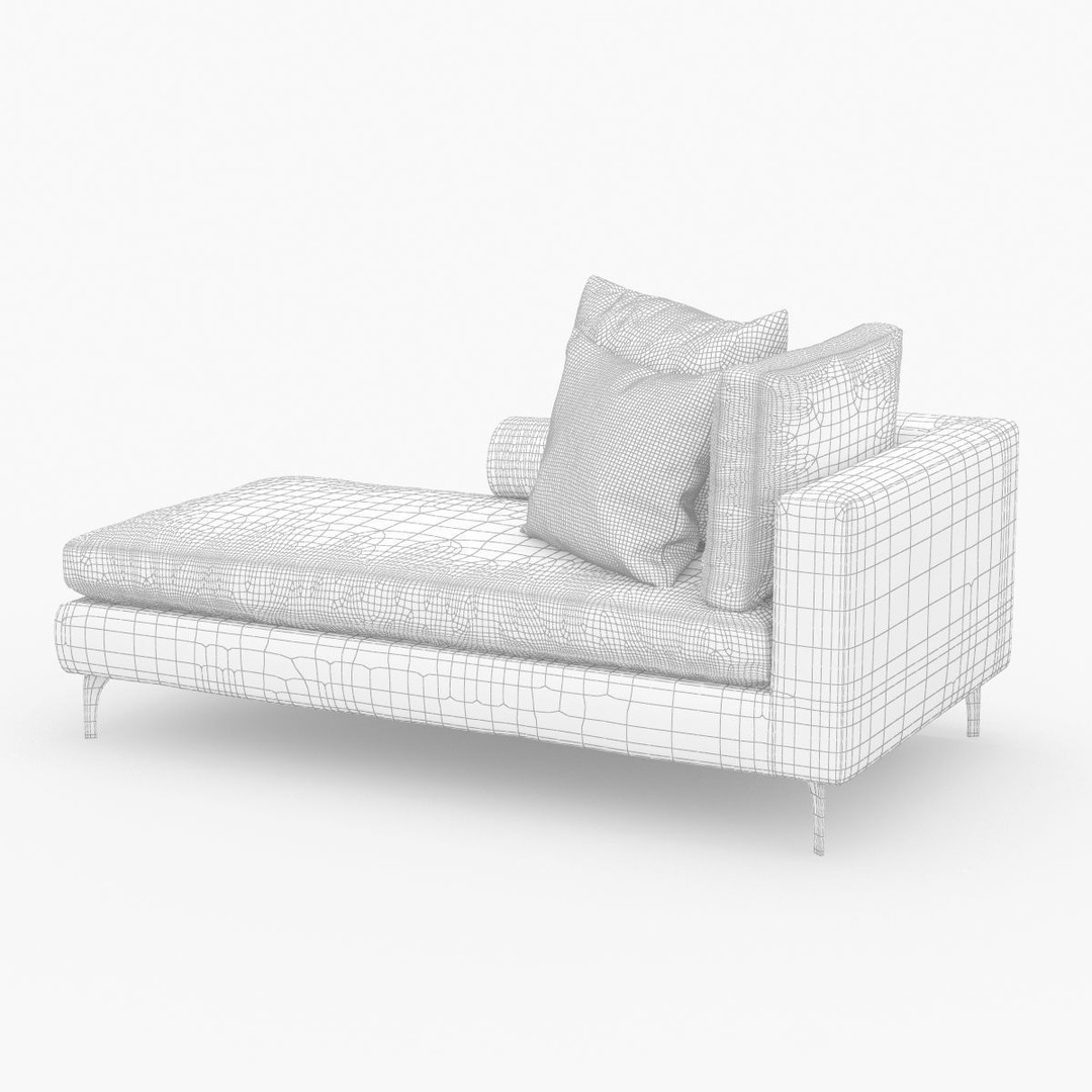 Belgraves Chaise Longue 3D Model – Elegant Sofa, PBR Textures, FBX - View 35