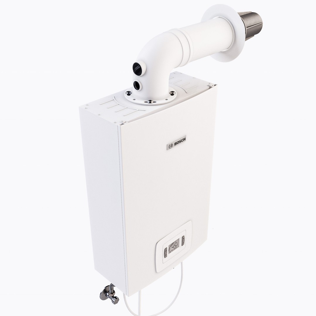 Bosch Therm S Gas Water Heater 3D Model – High Poly PBR Asset, FBX - View 4