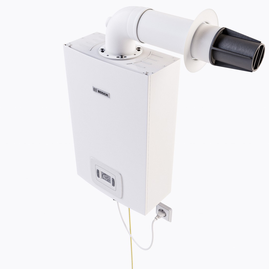 Bosch Therm S Gas Water Heater 3D Model – High Poly PBR Asset, FBX - View 5