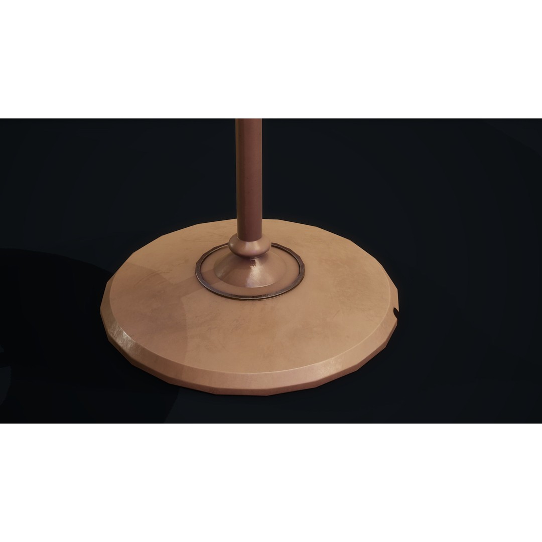 Old Lamp 3D Model – Vintage Low Poly Game Asset, FBX - View 8