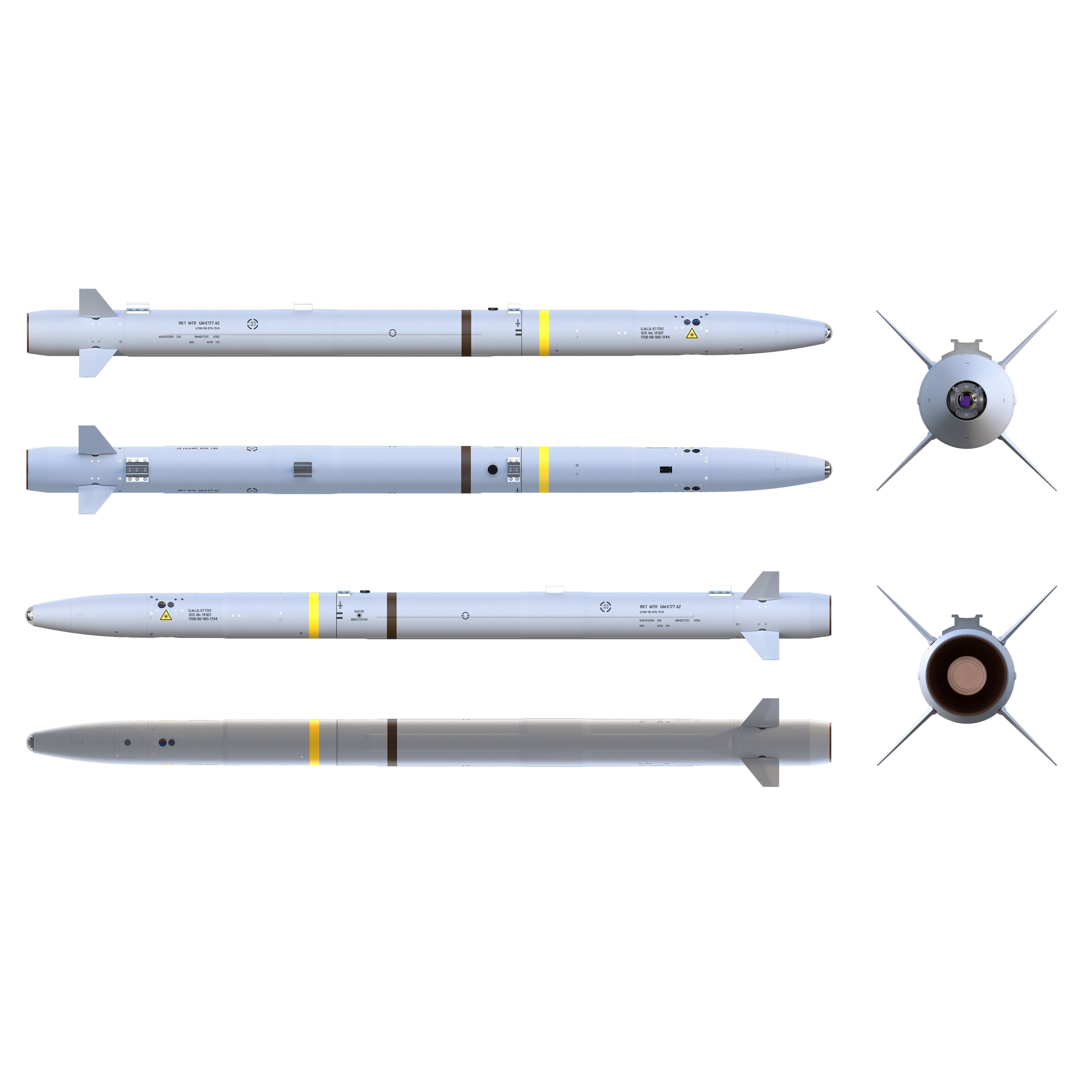 AIM-132 ASRAAM - Game-Ready 3D Model - View 11