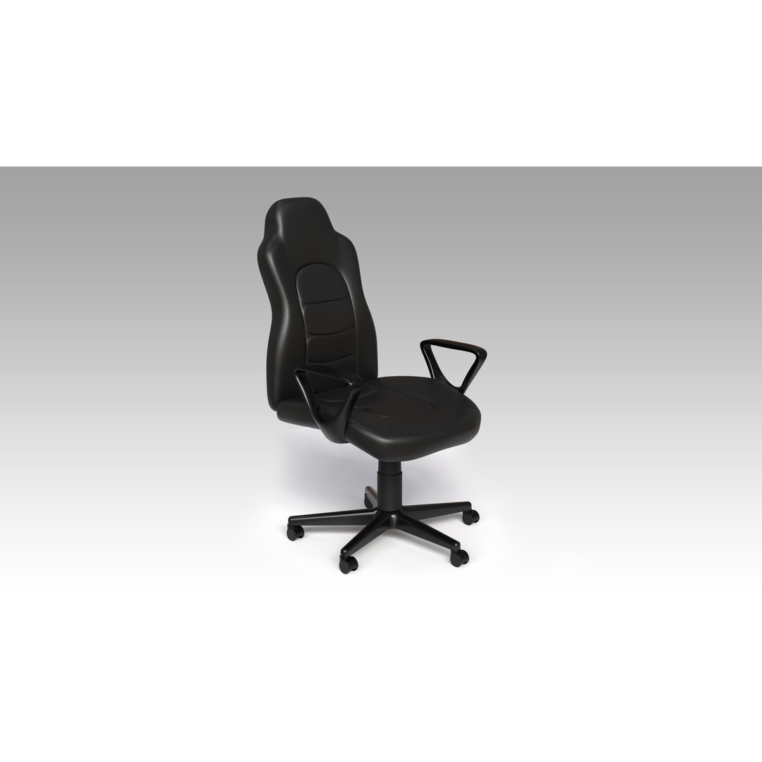 Office Chairs Set 3D Model – Low Poly Game Ready Asset, FBX, OBJ - View 11