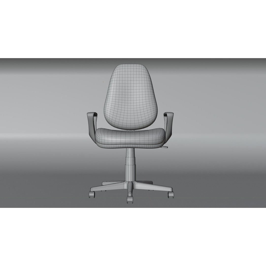 Office Chairs Set 3D Model – Low Poly Game Ready Asset, FBX, OBJ - View 30