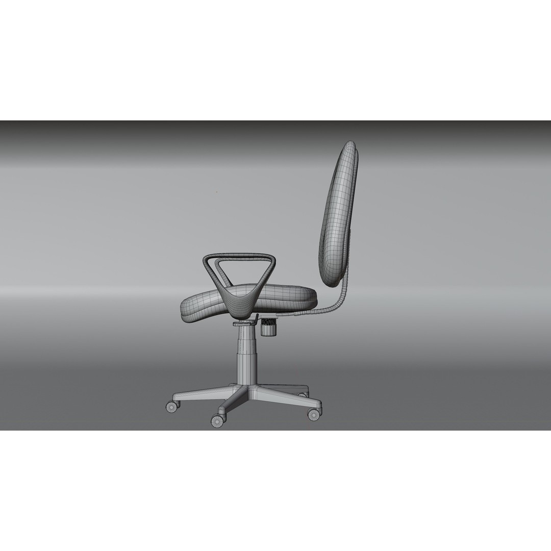 Office Chairs Set 3D Model – Low Poly Game Ready Asset, FBX, OBJ - View 32