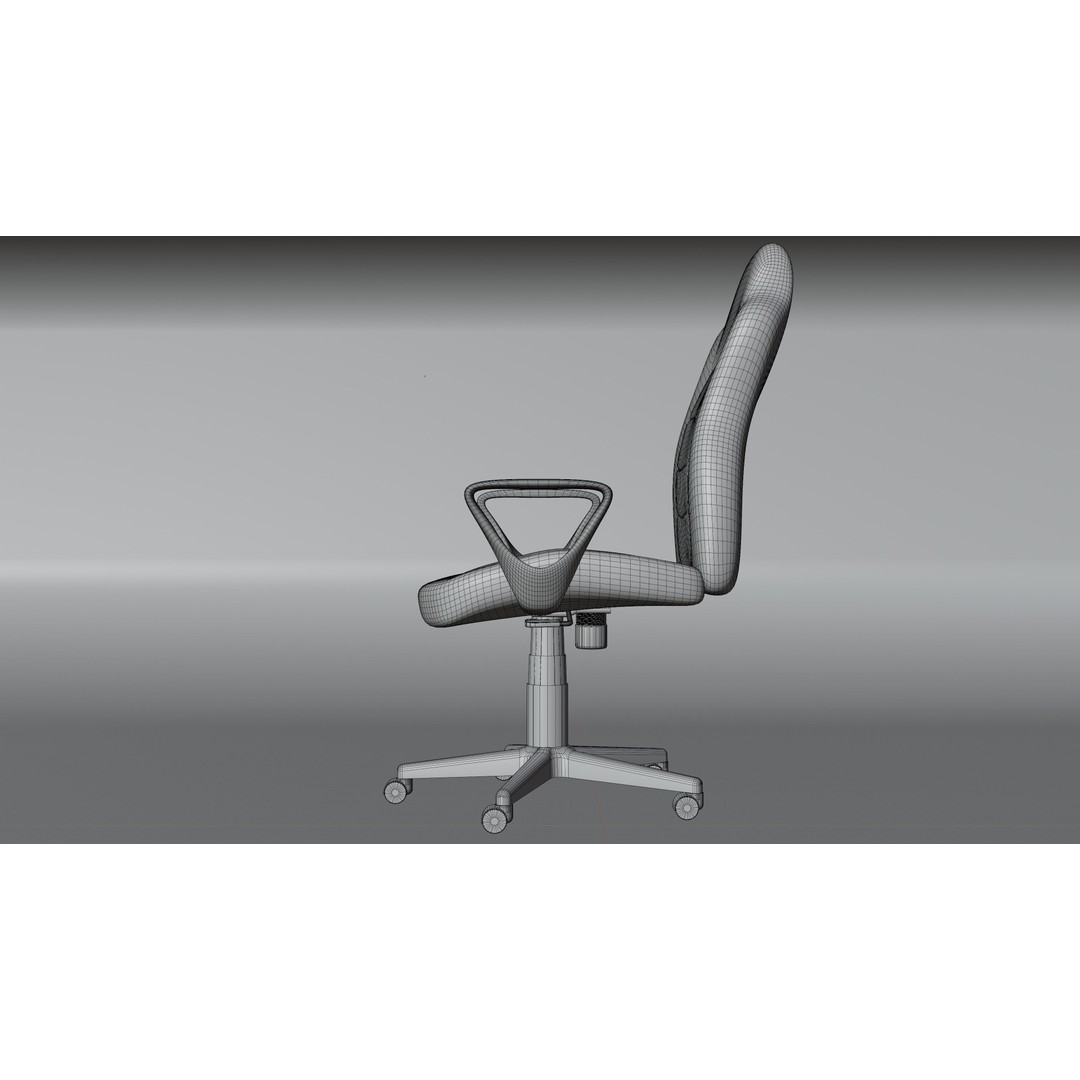 Office Chairs Set 3D Model – Low Poly Game Ready Asset, FBX, OBJ - View 34