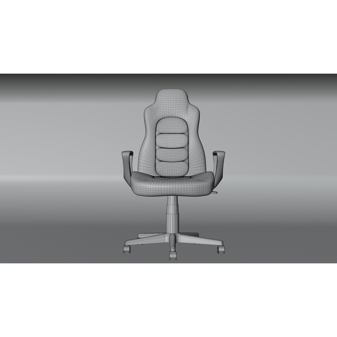 Office Chairs Set 3D Model – Low Poly Game Ready Asset, FBX, OBJ - View 35