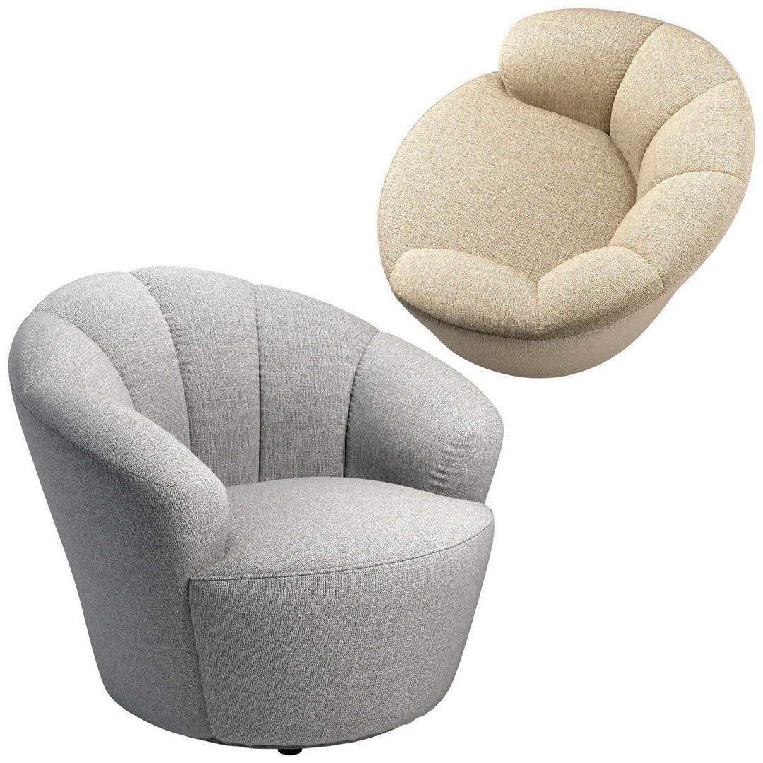 John Fowles Club Armchair 3D Model – High-Quality PBR Asset, FBX, OBJ - View 5