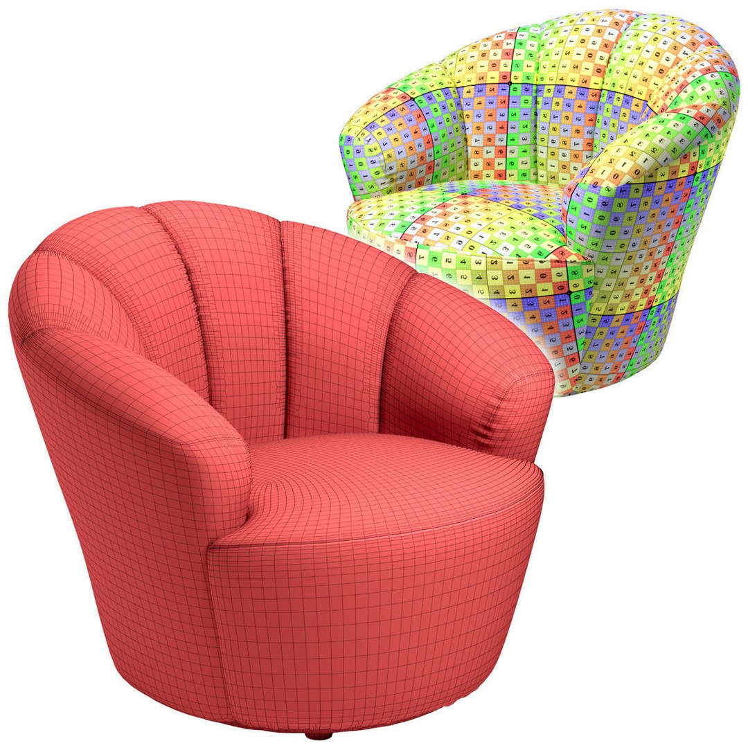 John Fowles Club Armchair 3D Model – High-Quality PBR Asset, FBX, OBJ - View 6