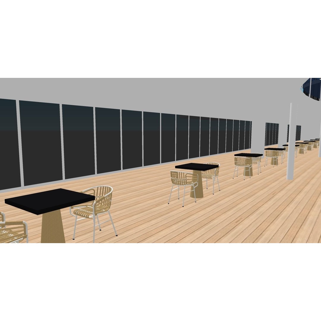 MSC World Europa 3D Model – Modern Cruise Ship with Rigged Features - View 15