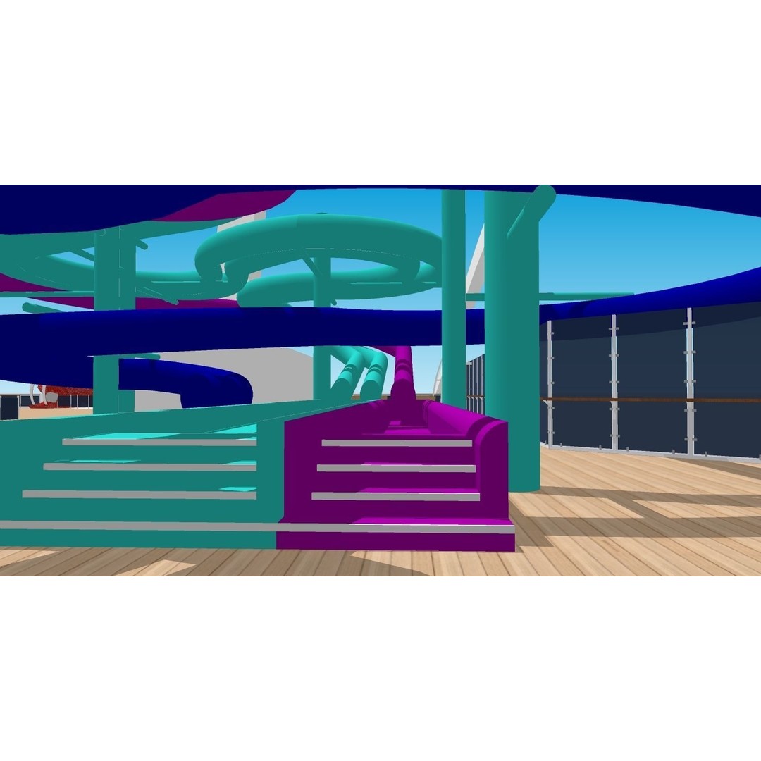 MSC World Europa 3D Model – Modern Cruise Ship with Rigged Features - View 16
