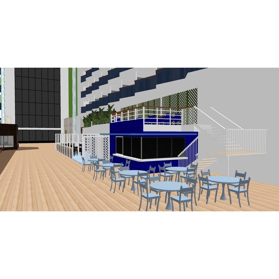 MSC World Europa 3D Model – Modern Cruise Ship with Rigged Features - View 30