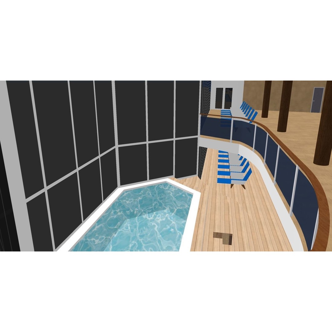 MSC World Europa 3D Model – Modern Cruise Ship with Rigged Features - View 33
