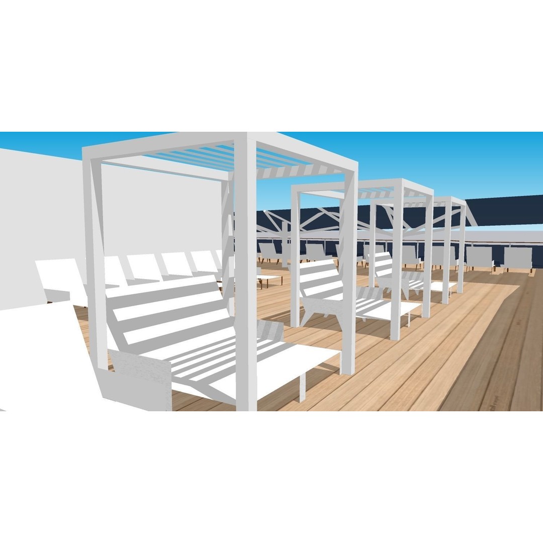 MSC World Europa 3D Model – Modern Cruise Ship with Rigged Features - View 34