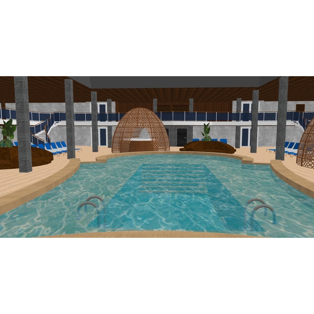MSC World Europa 3D Model – Modern Cruise Ship with Rigged Features - View 37