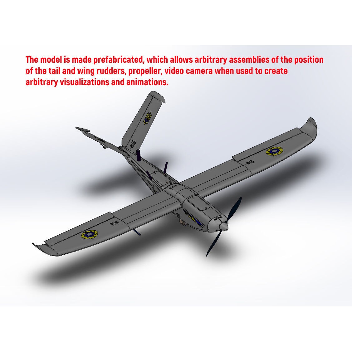 Ukrainian UAV GOR Tactical Drone - Game-Ready 3D Model - View 13