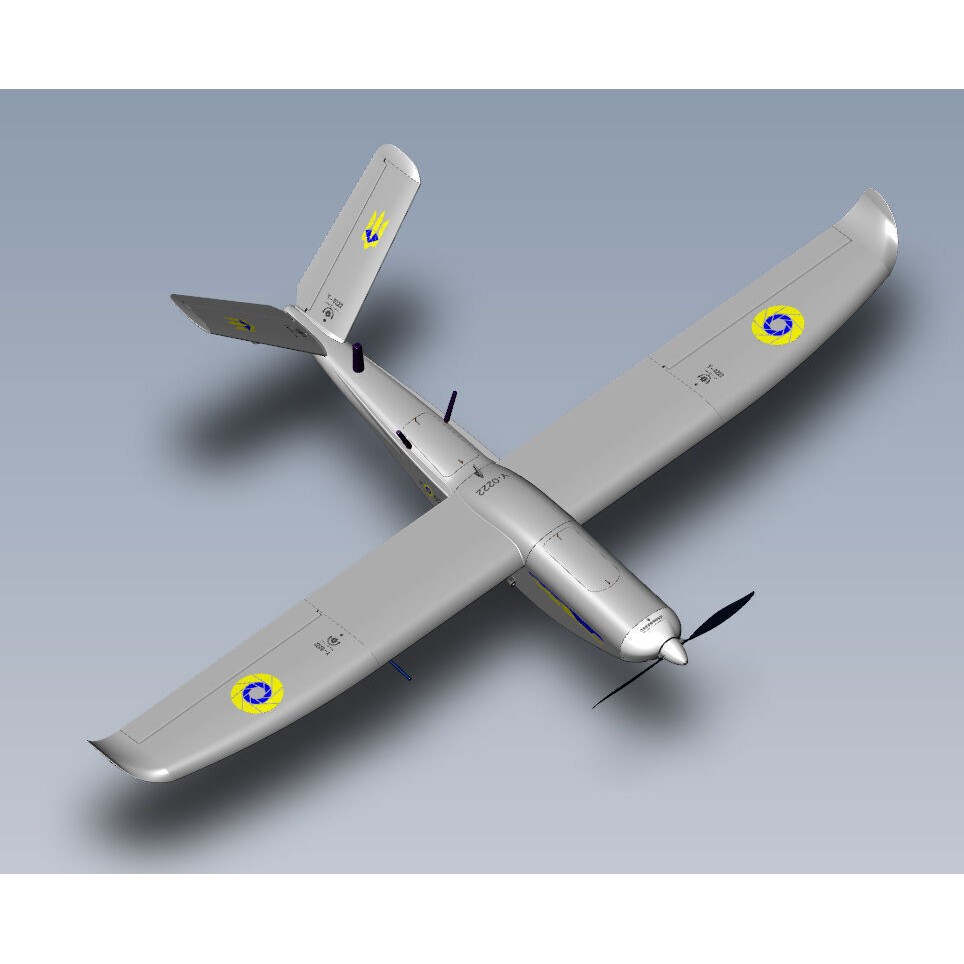 Ukrainian UAV GOR Tactical Drone - Game-Ready 3D Model - View 15