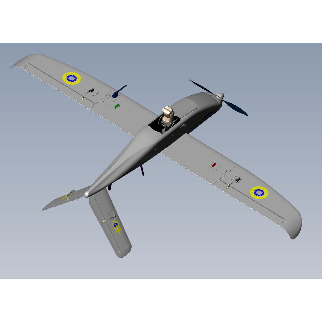 Ukrainian UAV GOR Tactical Drone - Game-Ready 3D Model - View 17