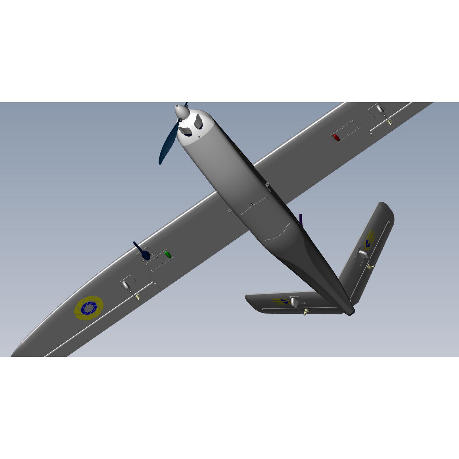 Ukrainian UAV GOR Tactical Drone - Game-Ready 3D Model - View 20