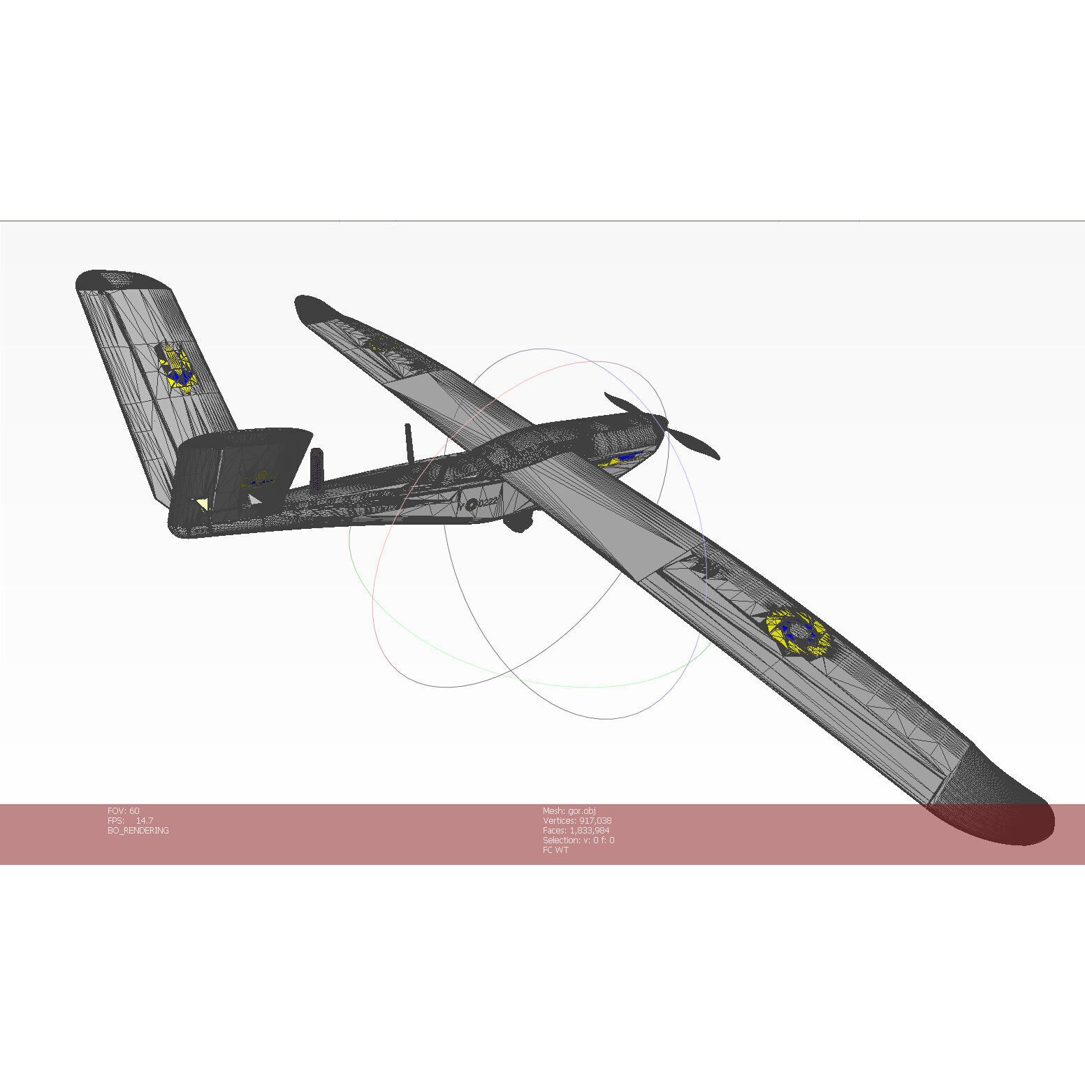 Ukrainian UAV GOR Tactical Drone - Game-Ready 3D Model - View 33