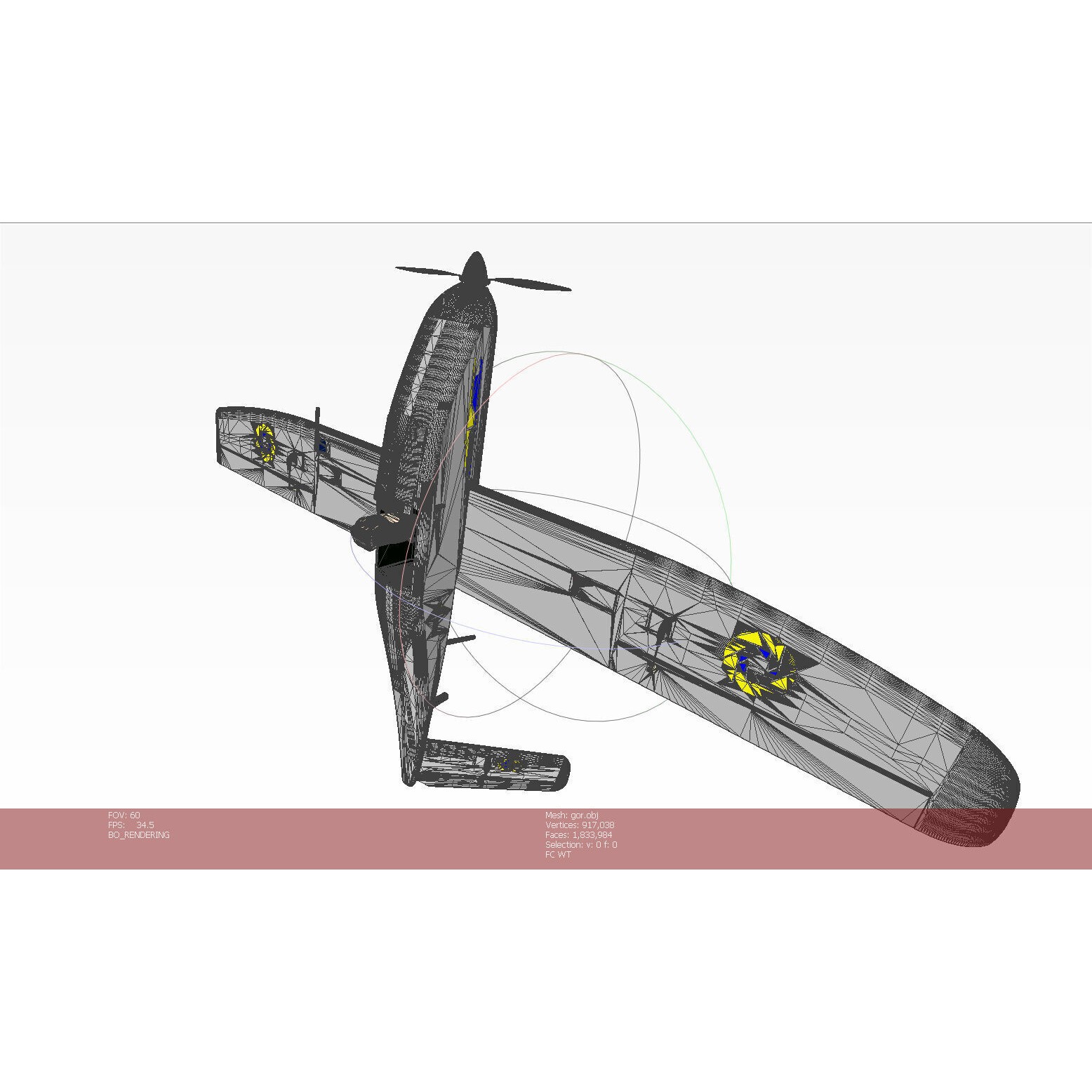 Ukrainian UAV GOR Tactical Drone - Game-Ready 3D Model - View 34